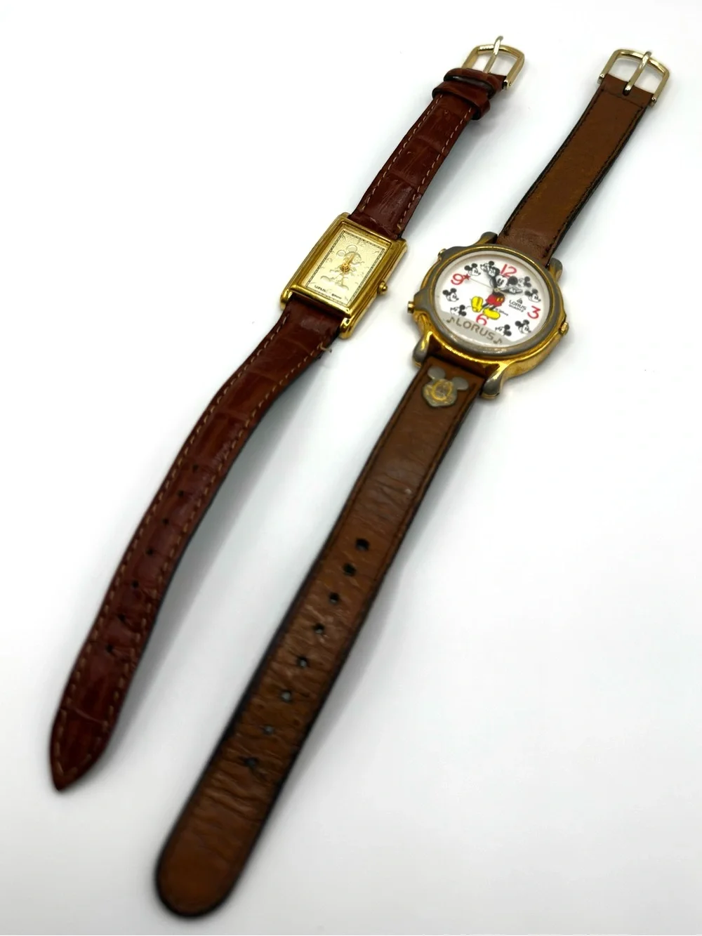 two vintage mickey mouse lorus seikos